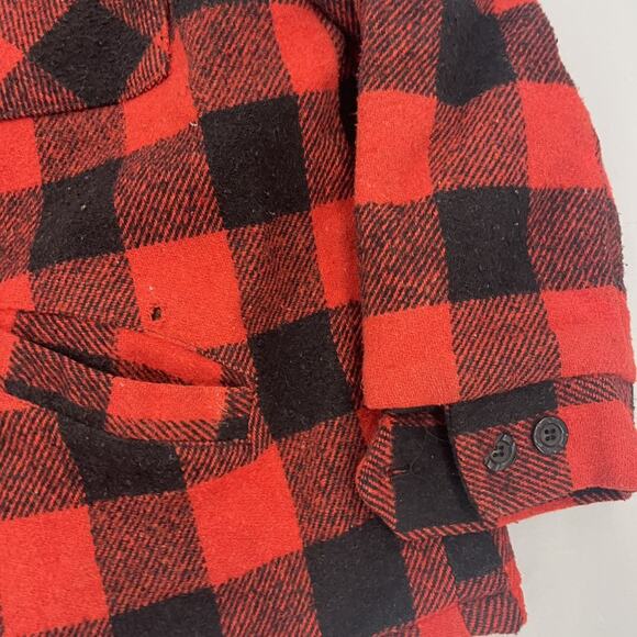 Vintage 80s Weatherguard Red Buffalo Check Bomber Jacket - Picture 3 of 4